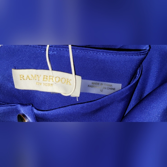 RAMY BROOK Blue Rumer Wide Leg Cargo Pants Sz 12 NWT - Picture 9 of 10